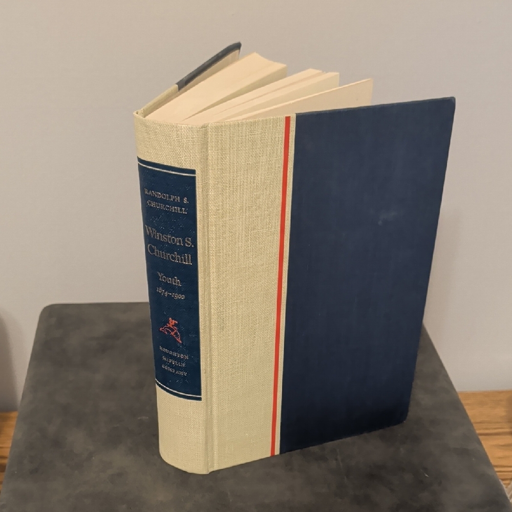 Winston S. Churchill Book with Blue and Cream Cover